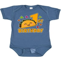 Inktastic 1. rođendan s taco i konfeti poklon dječak ili djevojački bodi