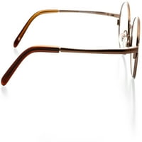 Optičke naočale-ovalni oblik, metalni puni okvir, smeđi