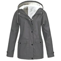 Kišna jakna za žene, prozirna vodootporna jakna s kapuljačom i džepom na vezici, ženski zimski kaputi, lagani