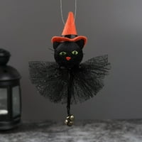 Ydxl viseći ukras realistična ukrasna mekana tekstura halloween bundeva vještica crne mačke privjesak zatvoreni