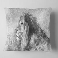 Ilustracija Ilustracije Lion Lion Lion - Sažetak jastuka za bacanje - 16x16