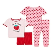 Ugodni džemovi za bebe i malu djevojaka 'Yummy pleteni Snug Fit pidžama set, 4-komad, veličina mjeseci-5t