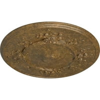 Cvjetni stropni medaljon od 27 1 8, ručno oslikan u trljanoj bronci