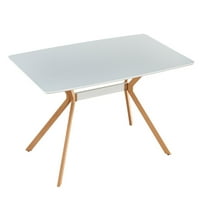 Moderni minimalistički blagovaonski stol za stol od MDF-a protiv ogrebotina metalna polica metalne noge za prijenos