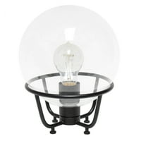 Stolna svjetiljka elegantnog dizajna od staklene kristalne kugle, mat crna
