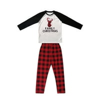 Obiteljske božićne pidžame, Raglan vrhovi od sobova + karirane hlače