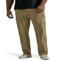 Lee® Big Men's Extreme Motion Straight Fit Twill Cargo hlača s fle pojasom