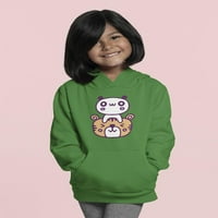 Kawaii Panda Tiger Hoodie Juniors -Image by Shutterstock, Medium