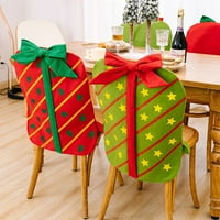 Božićna rastezljiva navlaka za stolicu za domjenak, navlake za sjedala, uređenje doma