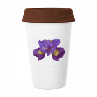 Cvjetna ljubičasta orhideja kava za piće staklena lončarska čaša