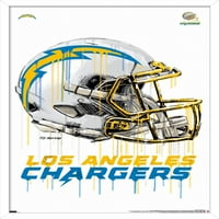 Los Angeles Chargers - zidni poster s kapaljkom, 14.725 22.375