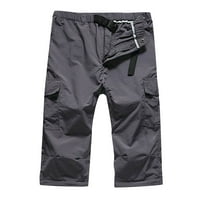 Muškarci casual plus veličine teretne hlače s nogama koje se mogu ukloniti s patentnim zatvaračem brze suhe planinarske