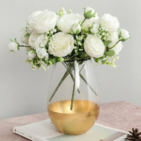 5 glava ruža od umjetne tkanine za kućnu svadbenu zabavu ukras domaćeg vjenčanog stola