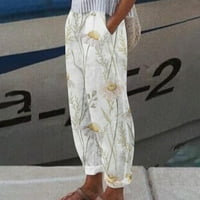 Ženske hlače za slobodno vrijeme s ravnim nogavicama u novom stilu s cvjetnim printom moderne udobne široke hlače
