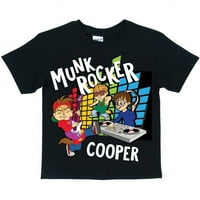 Personalizirani Alvin i Chipmunks Young Munk Rocker majica, crna