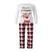 Ma & baby božićna obiteljska pidžama set set dugih rukava elk print noćna odjeća salonus odjeća