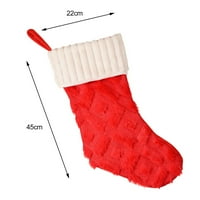 Božićna čarapa plišana ukrasna velika kapaciteta za višekratnu upotrebu rezistentnom za nošenje Ornament božićna