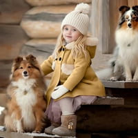Zimski kaput otporan na vjetar za djevojčice, dječja topla gornja odjeća s kapuljačom, skijaška jakna za djevojčice