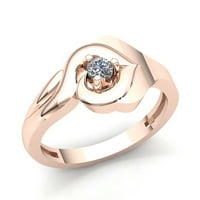 Pravi dijamantni prsten okruglog reza od 0,75 karata za angažman od 18 karata ružičastog, bijelog ili žutog zlata