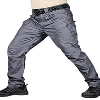 EyicMarn muškarci teretni hlače, zatvarači gumba za patentne zatvarače Čvrsta zmijska tiskana hlače ležerne hlače