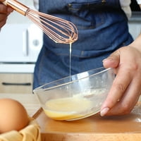 Pjenjača od nehrđajućeg čelika, kuhinjski alat za miješanje kuglica s drvenom ručkom, miješalica za jaja, pjenasto