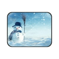 Sretan snjegović, stojeći zimski Božićni krajolik, Kućni pas, mačka, krevet, krpe, prostirka, jastuk, Kahlica,