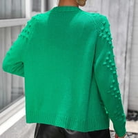 Ženski džemper s dugim rukavima s otvorenim prednjim dijelom, klasični pleteni lagani kardigan za kupovinu s printom