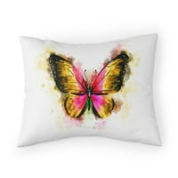 Jastučnica od žutog i ružičastog leptira set od 1 jastučnica po mjeri posteljina kućni pokloni uređenje doma uređenje