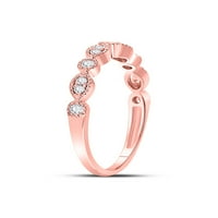 10-karatna Zlatna zvijezda od ružičastog zlata, ženski okrugli dijamantni prsten s točkicama Markiza, e-mail