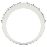 1. dijamant okruglog reza s imitacijom zelenog dijamanta od bijelog zlata 14k $ 8.75