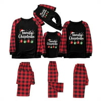 Božićna pidžama za obitelj Mary Chrismas Print PJ -ovi s dugim rukavima Set mekana odjeća za spavanje tata Kids