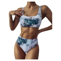 Olyvenn se bavi ljetnim modnim odijelima za bikini za bikini bikini za djevojčice Strappy Racerback kupaći kostim