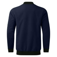 fvWitlyh jakne za muškarce džemperi za muškarce muške zimske solidne prorezne džepne jakne dugih rukava s patentnim