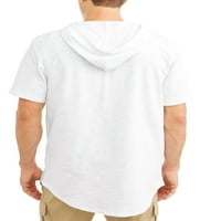 Muška izdužena majica s kapuljačom s kratkim rukavima, do veličine 3 inča