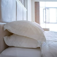 Par 300-inčnih pamučnih jastučnica s bijelim prugama s antibakterijskim premazom protiv krpelja, EA