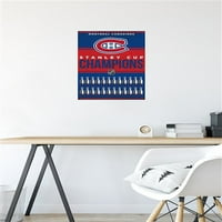 Zidni poster Montreal Canadiens - prvaci, 14.725 22.375