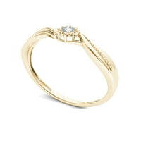 Imperial 1 20ct TDW Diamond 10k žuti zlatni prsten pasijansa