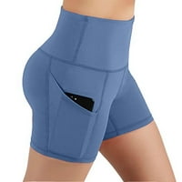 xiuh povremene hlače ženske džepove joge visoki struk kratke hlače abdomen kontrolni trening za trčanje hlače