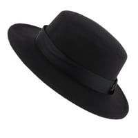 Čvrsti šešir Fedora Osjetio jazz šešir Žene Muškarci vjenčanje zima trilby šešir okrugli crni