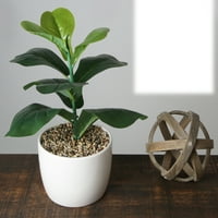 Podupirači 13 umjetna biljka u bijeloj keramičkoj vazi, Bijela