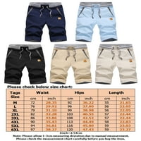 + Muške kratke hlače s ravnim nogavicama s puno džepova, udobne mini hlače, večernje kratke hlače s elastičnim