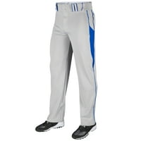 Bejzbolske hlače s otvorenim dnom s bočnim umetkom, za odrasle od 2 inča, sive s umetkom od inča