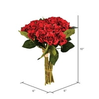 Buket lažnih crvenih ruža od 10, set od 3