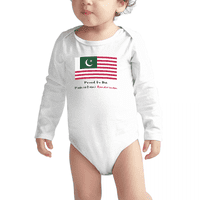 Ponosan što sam pakistansko-Američki kombinezon za bebe s dugim rukavima