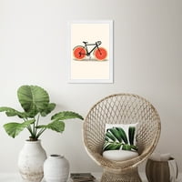 Wynwood Studio ispisuje jagoda Bike i kuhinja plodove zidne umjetničke platneno platno ispis crvena pastel crvena