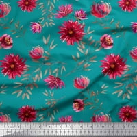 Soimoi pamučni dres tkanina lišće i aster cvjetna tkanina za print po dvorištu široko