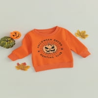 Majica za Noć vještica za dječake i djevojčice džemper s dugim rukavima s printom od bundeve iz crtića puloveri