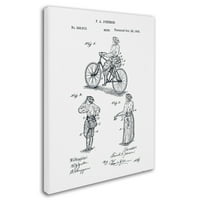 Zaštitni znak likovna umjetnost Biciklistička suknja Patent White Canvas Art by Claire Doherty