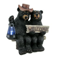Zecco je tako sretan zajedno, par crnih medvjeda, Sunčani Kip dobrodošlice
