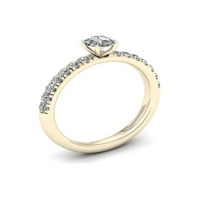 Carat T.W. Dijamantski klasični zaručnički prsten od žutog zlata od 14KT